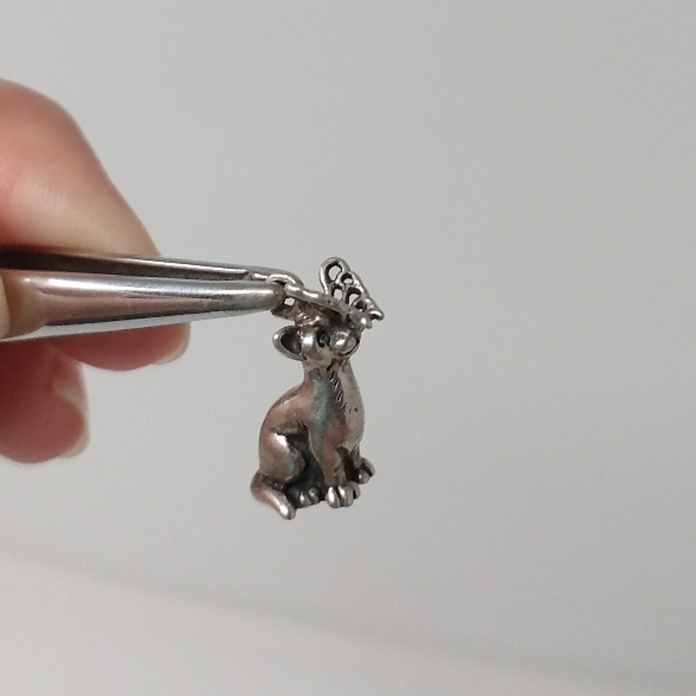 17.7g of 8 vintage sterling silver cat charms - Picture 3 of 8
